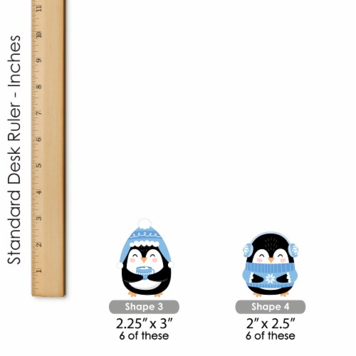 Big Dot of Happiness Winter Penguins DIY Shaped Holiday & Christmas Party Cut-Outs - 24 Count Perspective: left