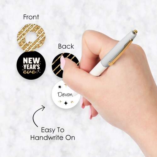 Big Dot of Happiness Hello New Year - NYE Party Paper Beverage Markers Drink Tags 24 Ct Perspective: left