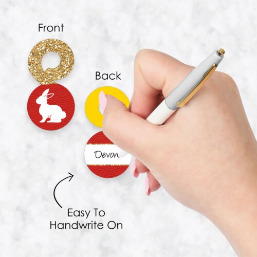 Big Dot of Happiness Chinese New Year 2023 Paper Beverage Markers Drink Tags 24 Ct Perspective: left