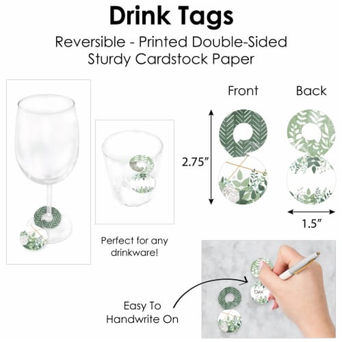 Big Dot of Happiness Boho Botanical Party Charger & Decor Chargerific Kit Setting for 8 Perspective: left