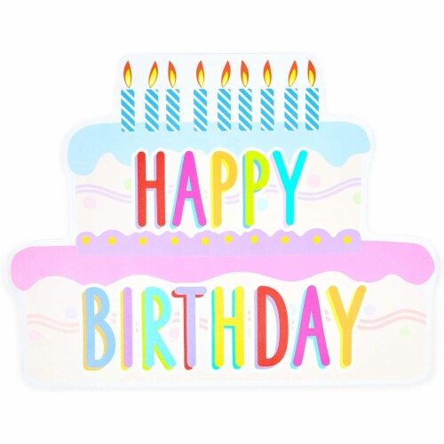Happy Birthday Yard Signs, 7 Lawn Decorations with 8 Stakes, 8 Rings (23 Pcs) Perspective: left
