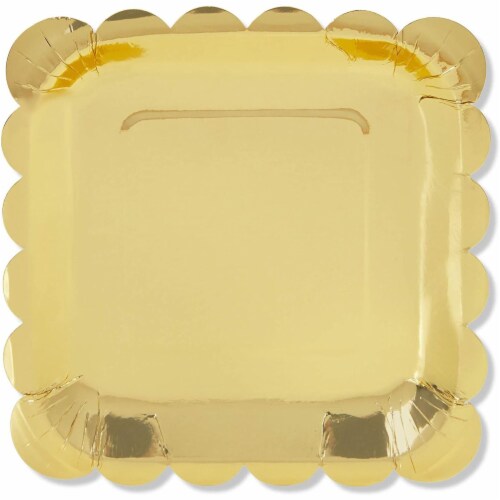 Gold square paper plates hot sale