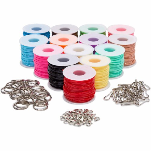 Lanyard Kit, Plastic String for Bracelets, Necklaces with Keychains (30  Yards, 104 Pieces), PACK - Pick 'n Save