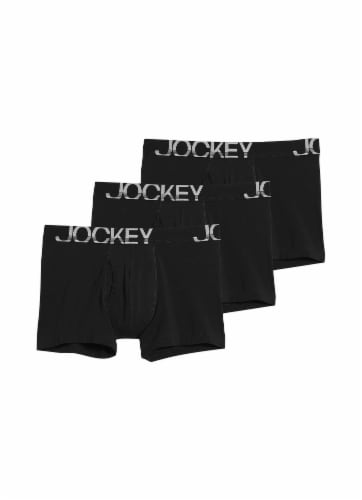 Jockey Mens Boxer Brief Size XXL - Black Perspective: left