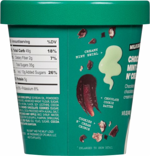 Milk® Milk Bar Chocolate Mint Cookies 'N Cream Ice Cream Perspective: left