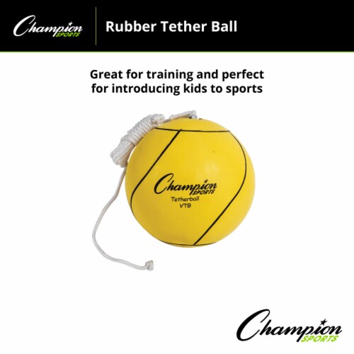 Champion Sports Tether Ball, Optic Yellow, Pack of 2 Perspective: left