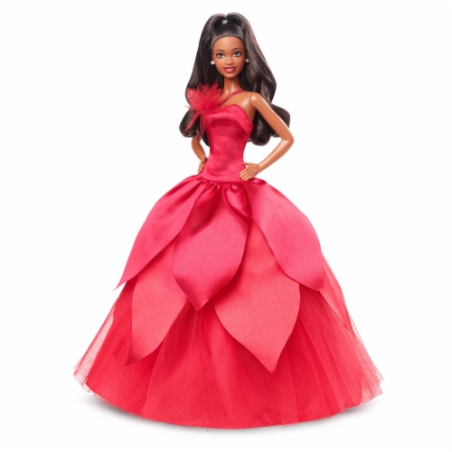 Mattel 2022 Holiday Barbie Doll Perspective: left