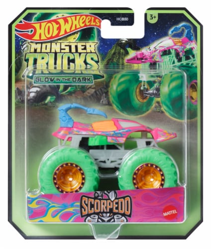 Mattel® Hot Wheels™ Glow In The Dark Midwest Madness Monster Trucks Vehicle Perspective: left