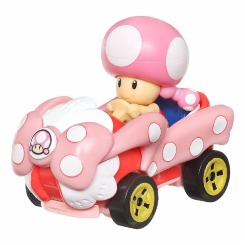 Mattel® Hot Wheels® Mario Kart™ Toadette Birthday Girl Toy Vehicle Perspective: left