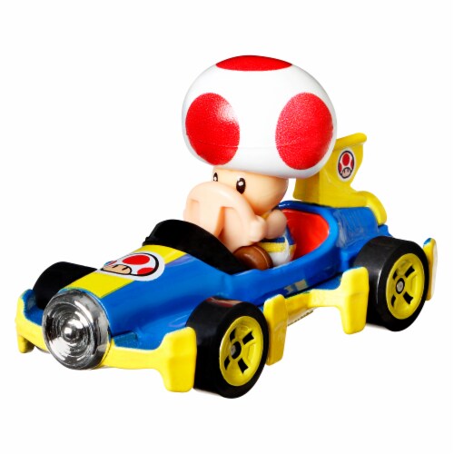 Mattel® Hot Wheels® Mario Kart™ Toad Mach 8 Toy Vehicle Perspective: left