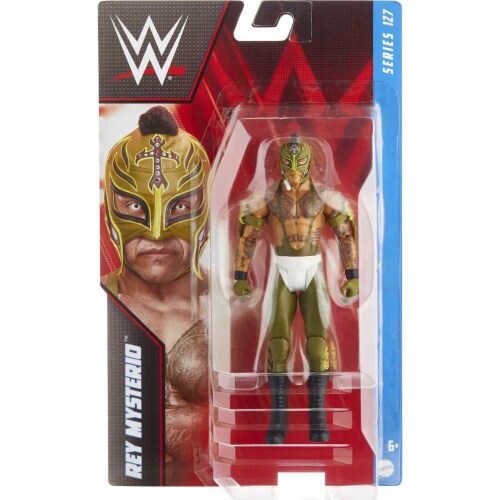 WWE Basic Rey Mysterio Action Figure, Posable 6-inch Collectible Perspective: left