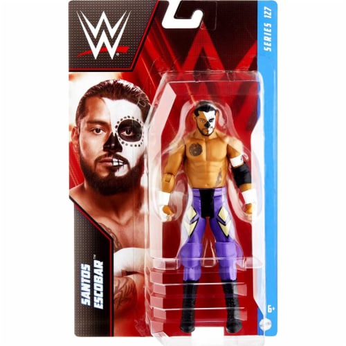 WWE Basic Santos Escobar Action Figure, Posable 6-inch Collectible Perspective: left