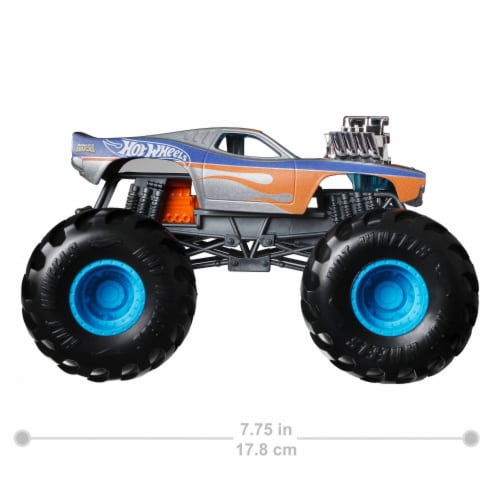 Hot Wheels Monster Trucks Rodger Dodger 1 24 Scale Oversized Purple Orange 1 Harris Teeter