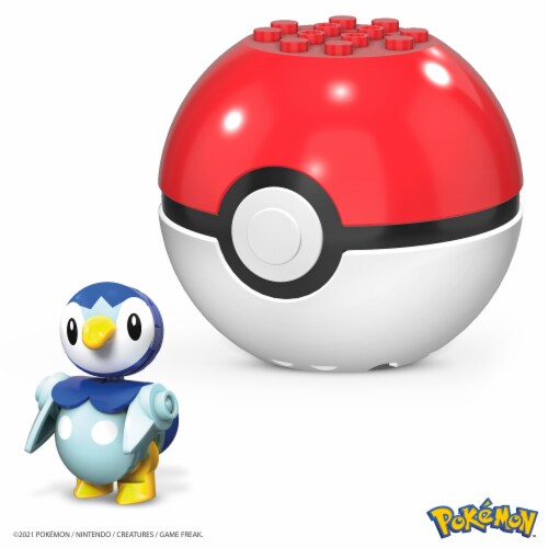 Mega Construx™ Pokemon™ Piplup Poke Ball Building Set Perspective: left