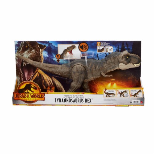 Mattel THRASH N DEVOUR TYRANNOSAURUS REX Figure Perspective: left