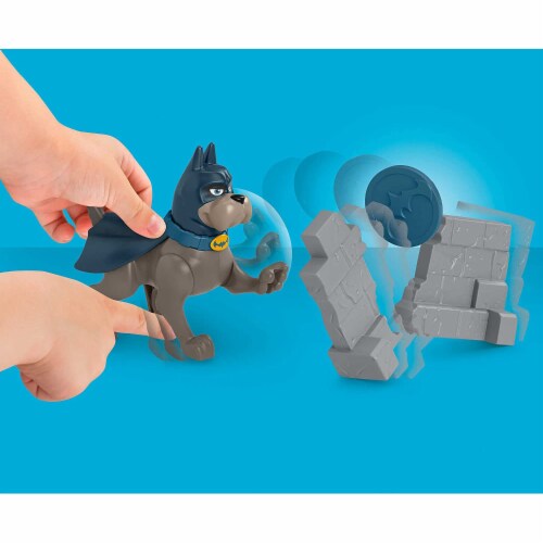 Fisher-Price DC League of Super-Pets Disk Launch Ace, figure set with dog and accessories Perspective: left