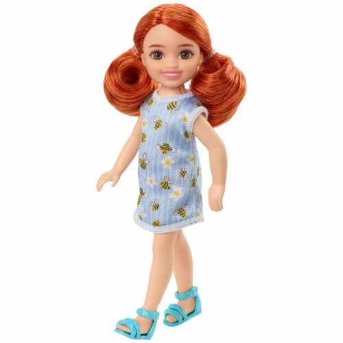 Mattel Barbie® Chelsea Red Hair Flower Dress Doll Perspective: left