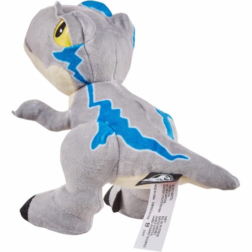 Mattel® Jurassic World Small Sound Velociraptor Plush - Blue Perspective: left