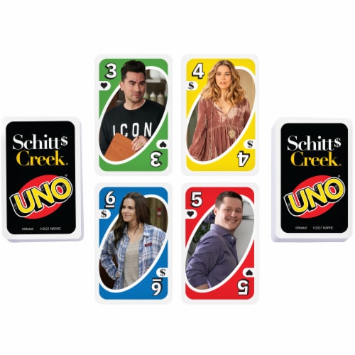 UNO® Schitts Creek® Card Game Perspective: left