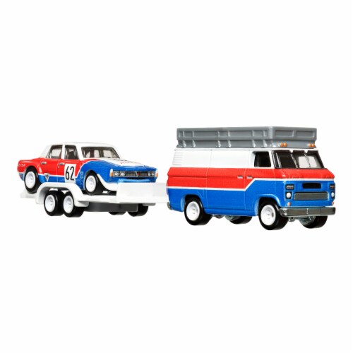 Hot Wheels '70 Rover P6 Group 2 Rally Hauler Team Transport #55 Perspective: left