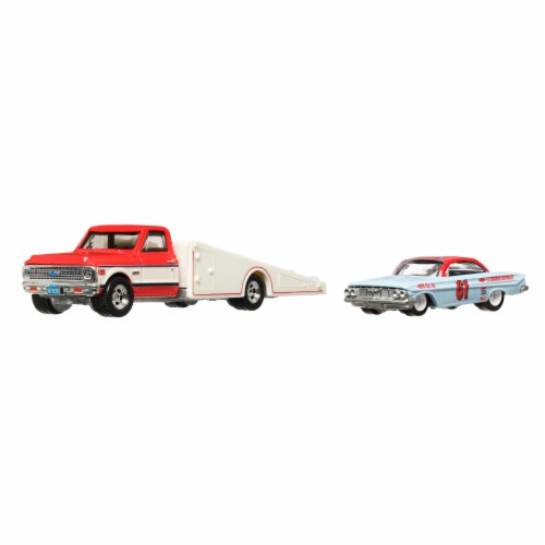 Hot Wheels '61 Impala and '72 Chevy Ramp Truck, Team Transport #54 Perspective: left