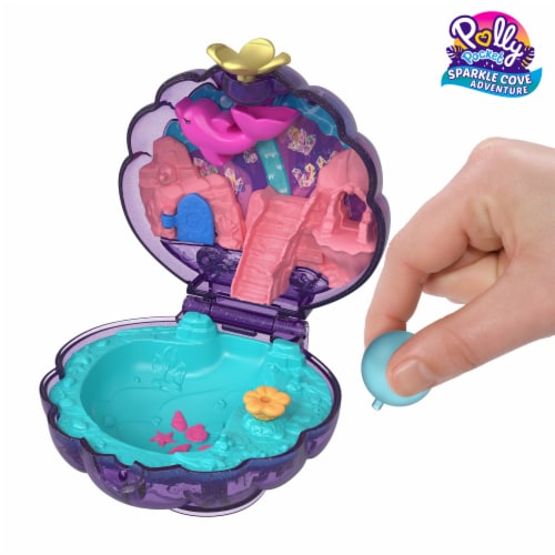 Mattel Polly Pocket Sparkle Cove Adventure Compact Toy Perspective: left