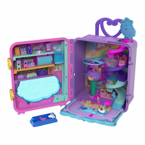 Mattel® Polly Pocket™ Pollyville™ Resort Roll Away Playset Perspective: left