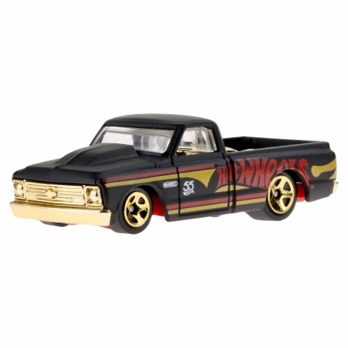 Mattel HLK02 Hot Wheels 55th Anniversary Pearl & Chrome 2023 67 Chevy C10 Diecast Car Perspective: left