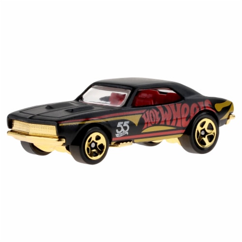 Mattel HLK08 Hot Wheels 55th Anniversary Pearl & Chrome 2023 67 Camaro Diecast Car Perspective: left