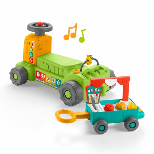 Fisher-Price Laugh Learn 4-in-1 Farm to Market Tractor Perspective: left