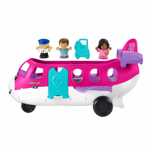 Little People Barbie Toy Airplane with Lights Music and 3 Figures