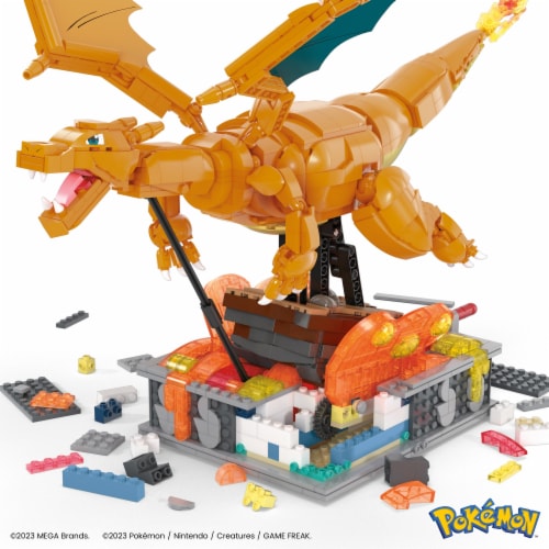 Mega Pokemon Motion Charizard Toy Perspective: left