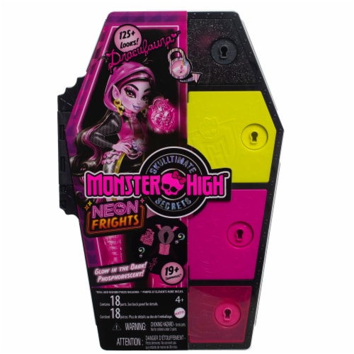 Mattel Monster High™ Skulltimate Secrets™ Neon Frights™ Draculaura™ Doll Perspective: left