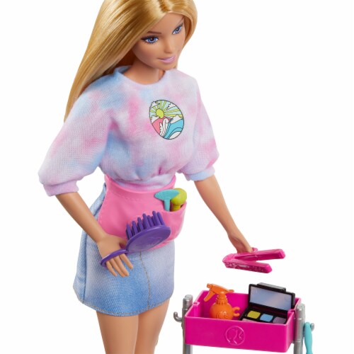 Mattel® Barbie® "Malibu" Stylist Doll & 14 Accessories Playset Perspective: left