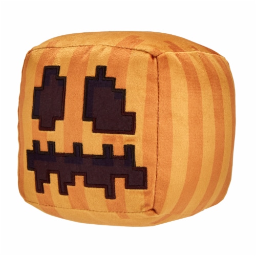 Mattel Minecraft Carved Pumpkin Plush Figure Perspective: left