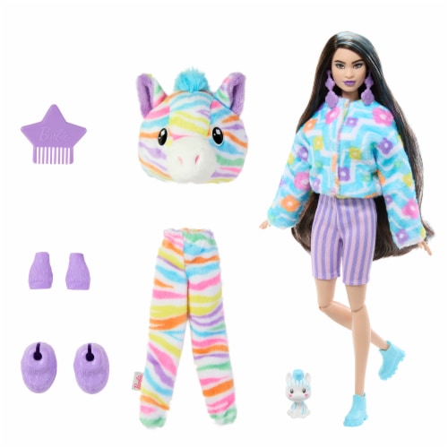 Mattel HRK39 Barbie® Cutie Reveal Zebra Doll Perspective: left