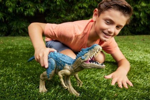 Mattel® Jurassic World Ruthless Rampage Allossaurus Perspective: left