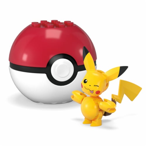MEGA™ Pokemon™ Pikachu Poke Ball Building Set Perspective: left