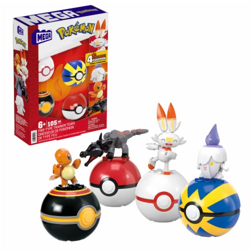 Mega Pokemon Fire Type Trainer Playset Perspective: left
