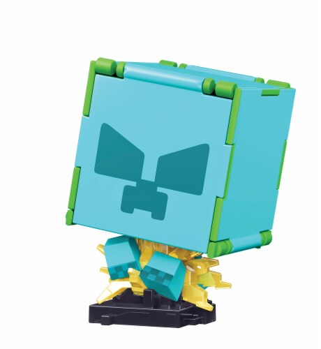 Minecraft Flippin Figs™ Creeper Charged Creeper Action Figure Perspective: left