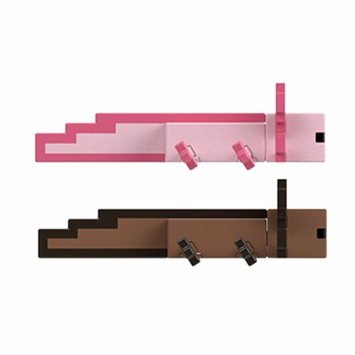 Mattel Minecraft Craft-A-Block Axolotls Figures Perspective: left