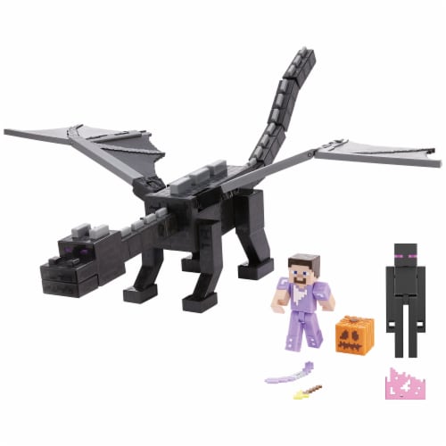 Mattel Minecraft 15th Anniversary Ender Dragon Set Perspective: left