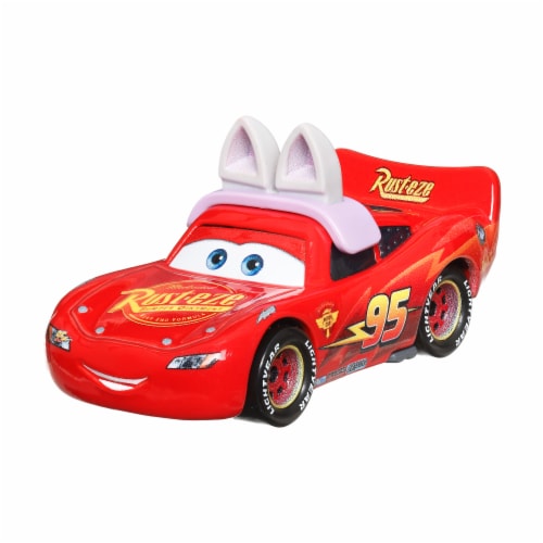 Mattel Disney and Pixar Cars Toy - Lightning McQueen as Easter Buggy Perspective: left