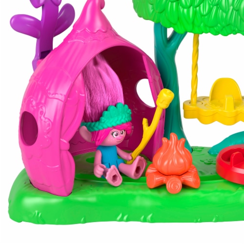 Fisher-Price® Imaginext DreamWorks Trolls Flower Fun Campsite Playset Perspective: left