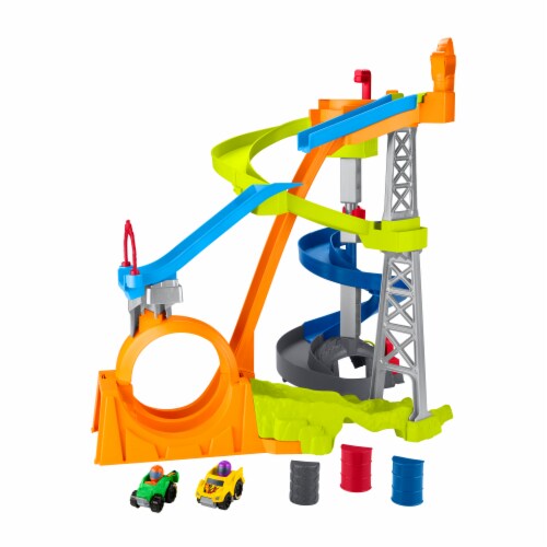 Fisher-Price® Hot Wheels® Spiral Stunt Speedway™ by Little People® Perspective: left