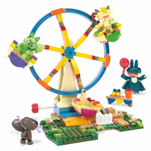 Mega™ Pokemon™ Ferris Wheel Fun Building Set Perspective: left