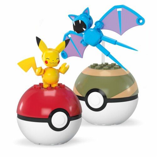 MEGA™ Pokémon Pikachu & Zubat Poké Balls Perspective: left