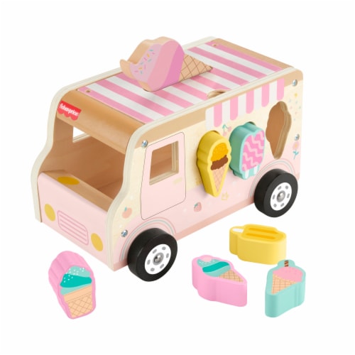 Fisher-Price Wooden Ice Cream Shape Sorter Set Perspective: left