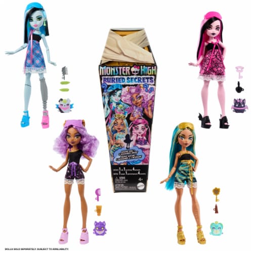 Mattel Monster High Buried Secrets Cozy Creepover Doll Perspective: left