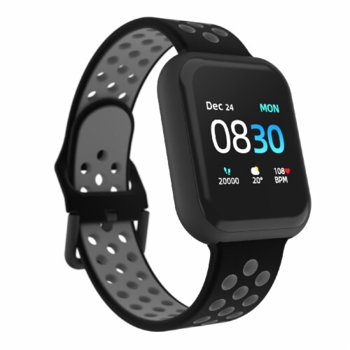 iTouch Air 3 Smartwatch Black Case with Black Grey Perforated Strap 44mm 44mm Metro Market